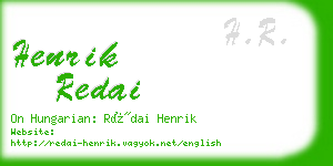 henrik redai business card